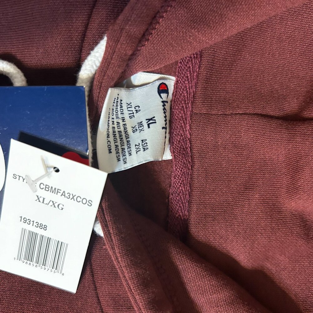 Champion Men's Texas A&M Aggies Fleece Pullover Hoodie Maroon Size XL - Picture 2 of 3